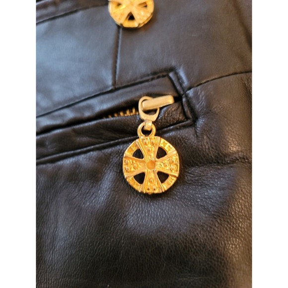 CLASSIQUES for NORDSTROM Rare Vintage Women's Leather Zip Up Long Line Vest sz 4 - Picture 8 of 9